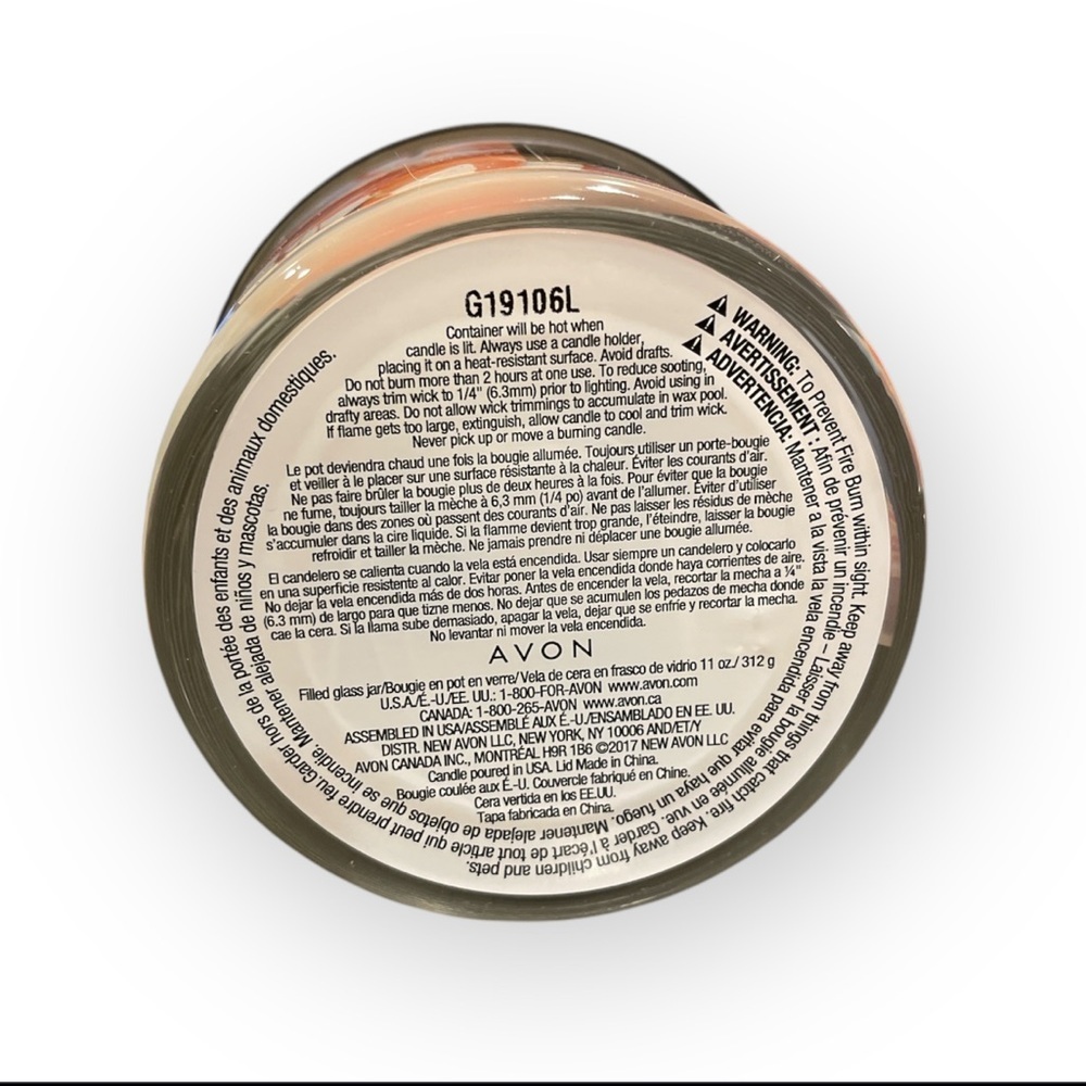 Brand New Avon Flamingo Island 11oz 3 Wick Candle - Picture 2 of 3